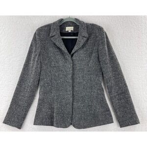 Cache Jacket‎ Womens Size 10 Black Wool Blend Button-Up Long Sleeve VTG USA Made